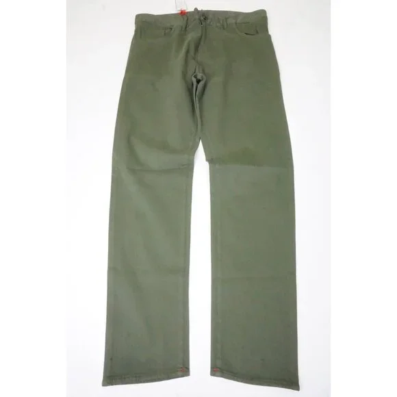 Isaia Napoli Cashmere Blend Olive Green Comfort Project Pants Sz 52 Brand New
